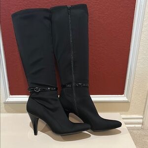 Nine West Elegant fabric Black Knee-High Women's Boots
